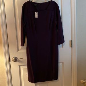 Pretty in purple! Square neck dress